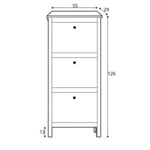 Schuhschrank FARGE Weiß - Holzwerkstoff - Kunststoff - 55 x 126 x 29 cm