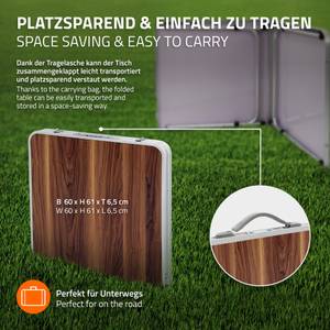 Campingtisch mit Tragegriff 120 cm Braun Braun