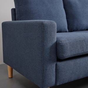 Ecksofa NOEMIE Blau - Massivholz - Textil - 198 x 86 x 135 cm