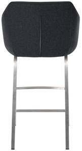 Tabouret de bar Monea Anthracite - Argenté