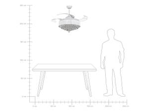 Deckenventilator mit Licht PEEL Weiß - Metall - 60 x 61 x 60 cm