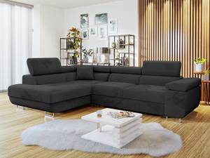 Ecksofa Torezio Schwarz - Ecke davorstehend links