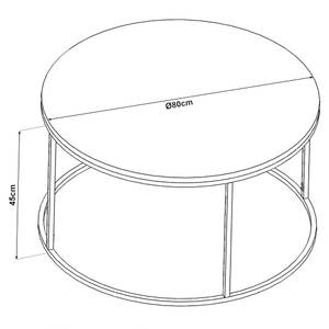 Table basse Kolari ronde noir Translucide