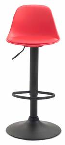 Tabouret de bar Kiel Lot de 2 Rouge - Noir