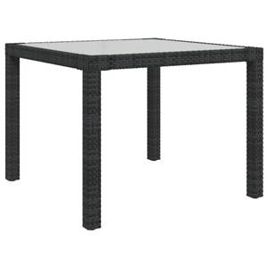 Table de jardin Noir - Métal - Polyrotin - 90 x 75 x 90 cm