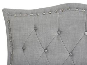 Lit double METZ Gris - Gris lumineux - Argenté - 192 x 103 x 215 cm