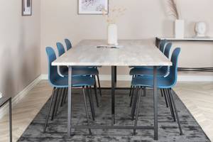 Ensemble de salle à manger Jepara 8 Bleu - Bois massif - 100 x 76 x 250 cm