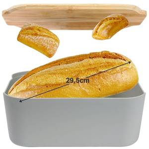 Brotkasten 259302 Grau - 19 x 12 x 33 cm