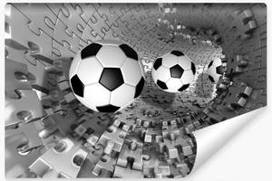 Papier Peint TUNNEL Football Puzzle 3D 405 x 270 x 270 cm