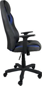 Fauteuil Gamer inclinable AZUL Noir - Bleu - Métal - Matière plastique - Cuir synthétique - 62 x 123 x 65 cm