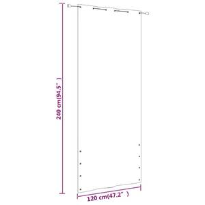 Balkonsichtschutz 3011436-3 Blau - Weiß - 120 x 240 x 1 cm