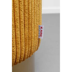 Tabouret Cherry Cord jaune et laiton Jaune - Textile - 35 x 42 x 35 cm