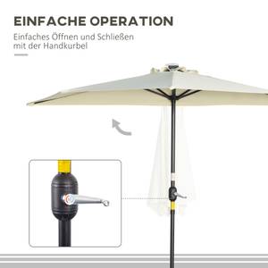 Sonnenschirm 84D-231V00BG Beige - Metall - 135 x 240 x 270 cm