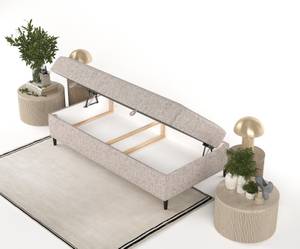 Boxspringbett Araya Braun - Breite: 100 cm - H2