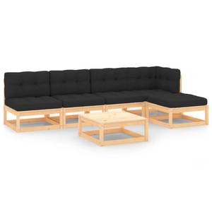 Garten-Lounge-Set (6-teilig) 3009922-2 Anthrazit - Holz