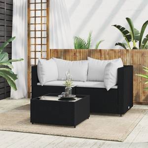 Garten-Lounge-Set 3029629-5 (3-teilig) Schwarz - Weiß