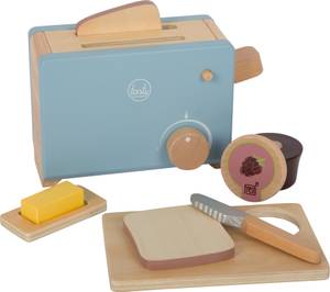 Toaster-Set „tasty“ Blau - Holzwerkstoff - 8 x 12 x 20 cm