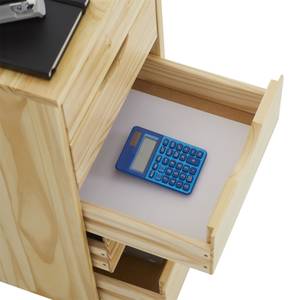 Caisson de bureau sur roulettes LAGOS, avec 5 tiroirs finition vernis  naturel 