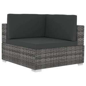 Ecksofas mit Auflagen 2er Set V413 Grau - Naturfaser - 70 x 54 x 70 cm