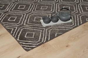 Handgefertigter Teppich Grey Suspense Beige - Grau - Textil - 160 x 230 x 1 cm