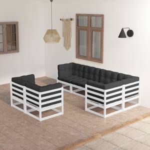 Ensemble de salon de jardin Blanc