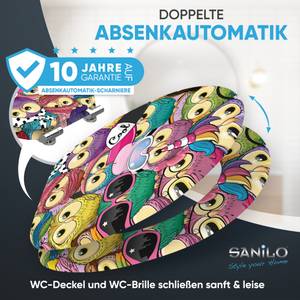 WC Sitz mit Absenkautomatik Owl Holzwerkstoff - 38 x 6 x 47 cm