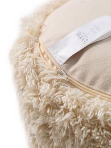 Pouf Shawn Blanc - Fibres naturelles - 45 x 25 x 45 cm