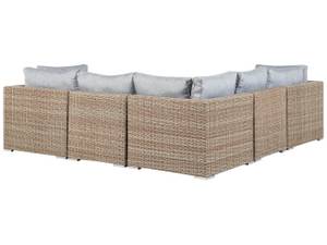 Lounge Set CONTARE 7-tlg Braun - Grau - Hellgrau