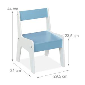 Kindersitzgruppe mit 2 Stühlen Schwarz - Blau - Weiß - Holzwerkstoff - 60 x 51 x 60 cm