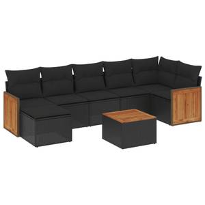 Gartensitzgruppe K6106(8-tlg) Schwarz - Massivholz - 69 x 62 x 62 cm