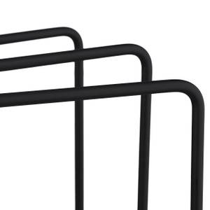 Support chiffon pliable avec 3 barres Noir - Marron - Métal - 36 x 25 x 27 cm