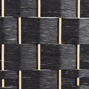 Paravent noir à 4 volets Noir - Marron - Bambou - Bois manufacturé - Papier - 180 x 180 x 2 cm