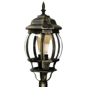 Lampe sur pied d'extérieur BREST Doré - Gris métallisé - Argenté / Gris - Gris argenté - Hauteur : 115 cm