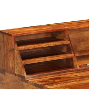Schreibtisch Braun - Metall - Massivholz - 100 x 94 x 100 cm