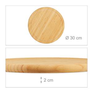 Planche à découper bambou 30cm Set de 12 Marron - Bambou - 30 x 2 x 30 cm