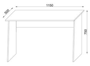 Bureau Masola Gris - Blanc - Largeur : 110 cm