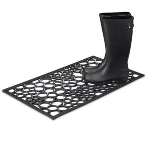 Paillasson 75x45 cm tapis de sol Noir - Matière plastique - 75 x 1 x 45 cm