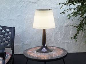Solar Tischleuchte Outdoor Schwarz, 36cm Schwarz - Weiß - Kunststoff - 19 x 36 x 19 cm