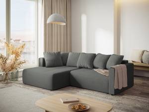 Schlaf-Ecksofa mit Box ELIE 4 Sitzplätze Grau