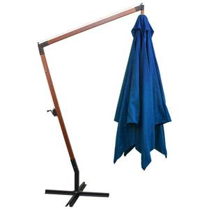 Parasol suspendu 3005780 Bleu - Métal - Bois massif - 300 x 280 x 300 cm