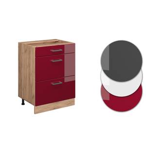 Unterschrank R-Line Hochglanz Bordeaux