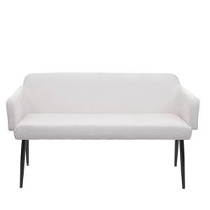 Sitzbank L13 Schwarz - Weiß - Metall - Textil - 133 x 77 x 56 cm