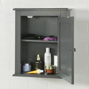 Meuble haut de salle de bain FRG203-DG Gris - Bois manufacturé - 40 x 49 x 18 cm