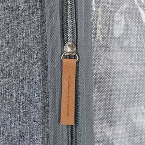 Kleidersack 3er Set - 135 x 58 cm Grau - Kunststoff - Textil - 58 x 135 x 1 cm