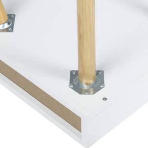 Nachttisch Clair Weiß - Holzwerkstoff - 40 x 49 x 40 cm