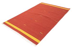 Kelim Modern - 180x120cm Rot - Naturfaser - 120 x 1 x 180 cm