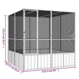 Cage à oiseaux 3013330 Gris - Métal - 214 x 212 x 218 cm