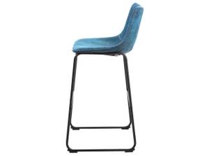 Tabouret de bar FRANKS Noir - Bleu