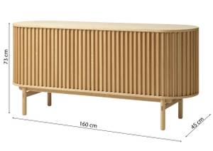 Yoffers Breite Sideboard Braun - Massivholz - 160 x 73 x 45 cm