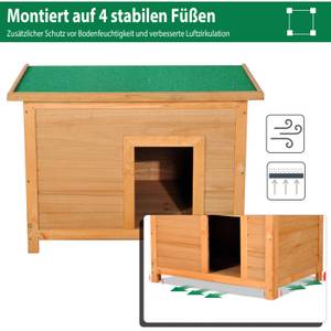 Hundehütte D02-014 Massivholz - 58 x 58 x 82 cm